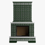 3d max antique fireplace