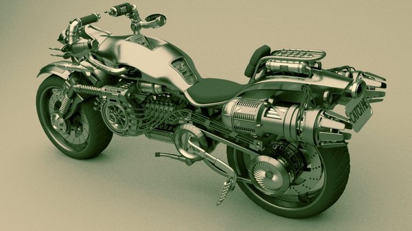 free motorcycle rocket 3d model - Rocket Bike... by KuhnCD4