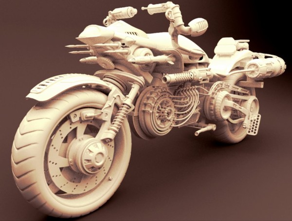 free motorcycle rocket 3d model - Rocket Bike... by KuhnCD4