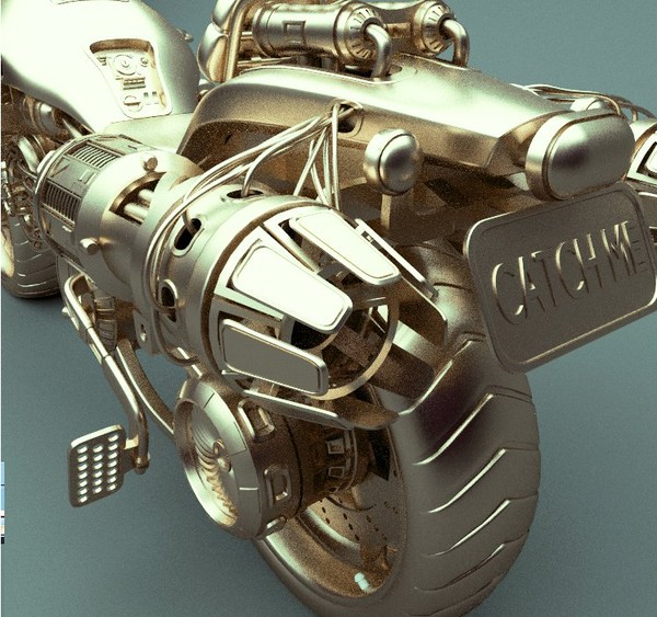 free motorcycle rocket 3d model - Rocket Bike... by KuhnCD4
