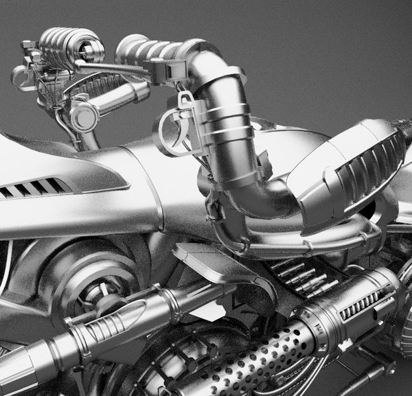 free motorcycle rocket 3d model - Rocket Bike... by KuhnCD4