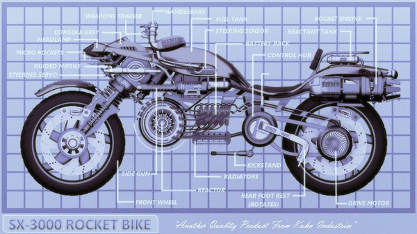 free motorcycle rocket 3d model - Rocket Bike... by KuhnCD4