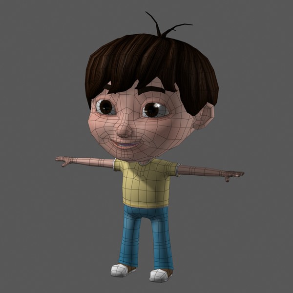 3d model cartoon child - Cartoon Kid 04 Nice Boy... by Denys Almaral