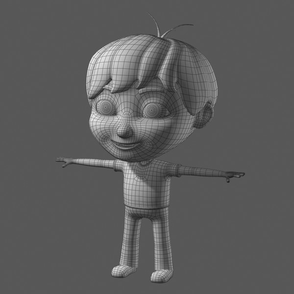 3d model cartoon child - Cartoon Kid 04 Nice Boy... by Denys Almaral