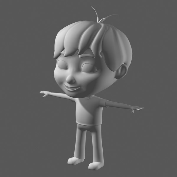 3d model cartoon child - Cartoon Kid 04 Nice Boy... by Denys Almaral