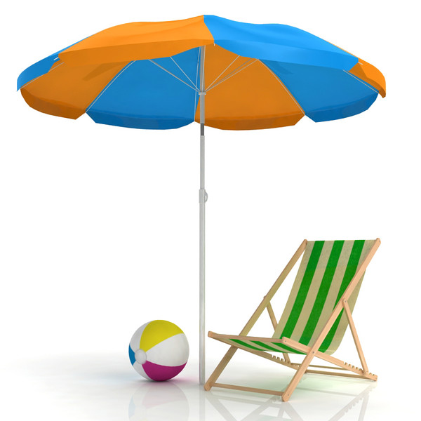 beach chair umbrella 3d model - Beach Chair and Umbrella... by sweiry_tv