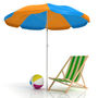 beach chair umbrella 3d model