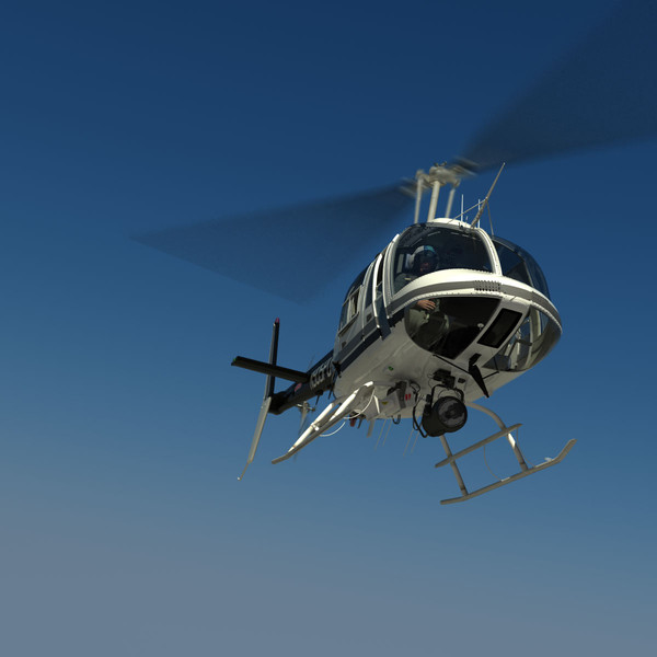 3d bell helicopter san diego - Bell 206 Jetranger San Diego Police... by dynamo3D