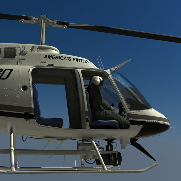 3d bell helicopter san diego - Bell 206 Jetranger San Diego Police... by dynamo3D