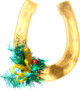 Christmas horseshoe for good luck