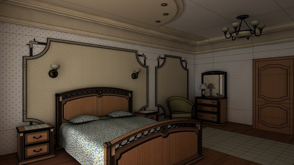 wood bedroom scene 3d model - Wood bedroom... by planetstation