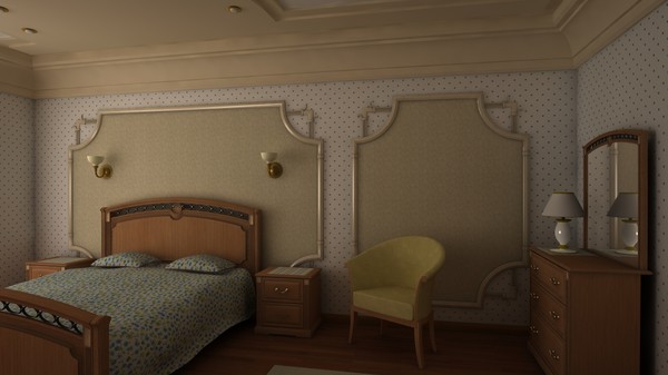 wood bedroom scene 3d model - Wood bedroom... by planetstation