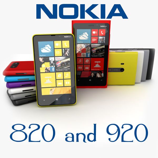 new nokia lumia 920 3d model - Nokia Lumia 920 and 820 Collection... by Leeift