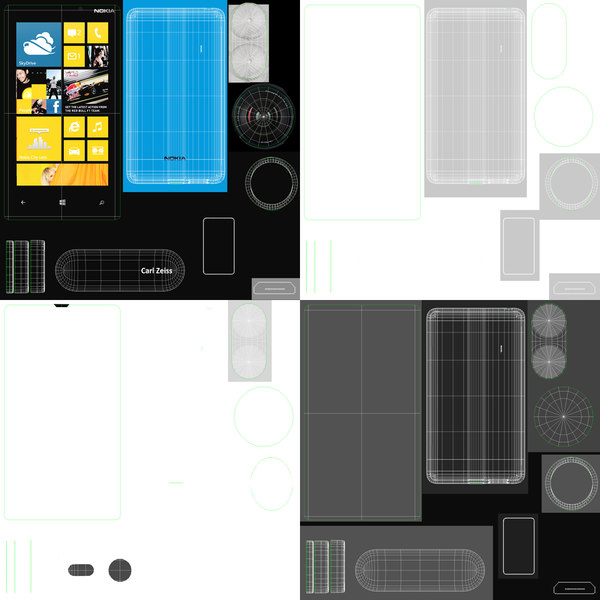 new nokia lumia 920 3d model - Nokia Lumia 920 and 820 Collection... by Leeift