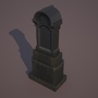 3d model tombstone black stone