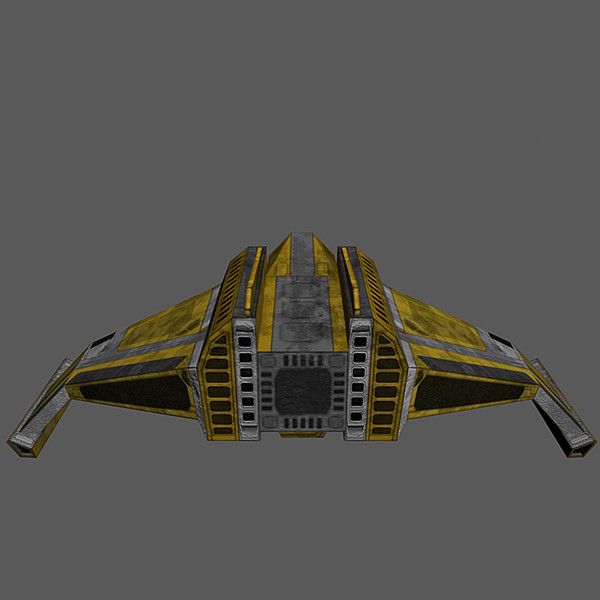 low-poly spaceship space 3d model - Spaceship #AA1 Low-Poly Model... by Mister A