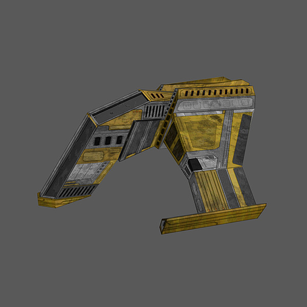low-poly spaceship space 3d model - Spaceship #AA1 Low-Poly Model... by Mister A