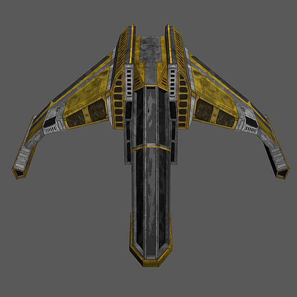low-poly spaceship space 3d model - Spaceship #AA1 Low-Poly Model... by Mister A