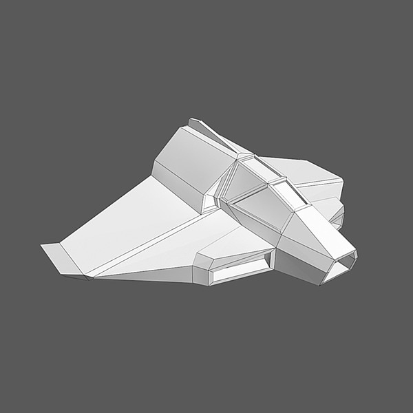 low-poly spaceship space max - Spaceship #AA2 Low-Poly Model... by Mister A