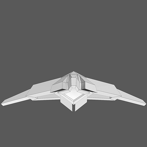 max low-poly spaceship space - Spaceship #AA3 Low-Poly Model... by Mister A