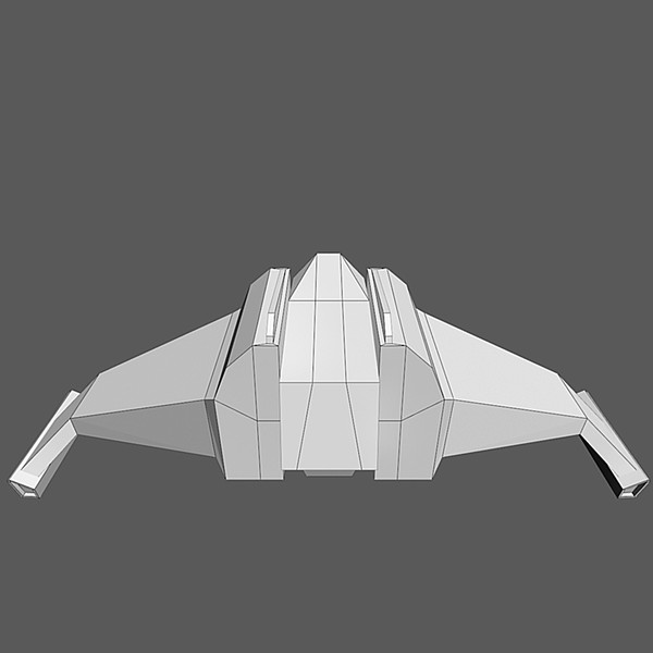 low-poly spaceship space 3d model - Spaceship #AA1 Low-Poly Model... by Mister A