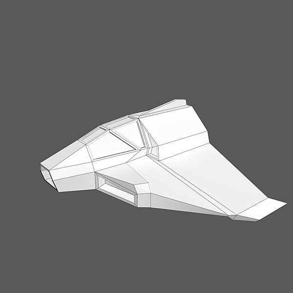 low-poly spaceship space max - Spaceship #AA2 Low-Poly Model... by Mister A