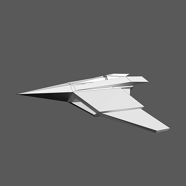 max low-poly spaceship space - Spaceship #AA3 Low-Poly Model... by Mister A