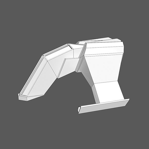 low-poly spaceship space 3d model - Spaceship #AA1 Low-Poly Model... by Mister A