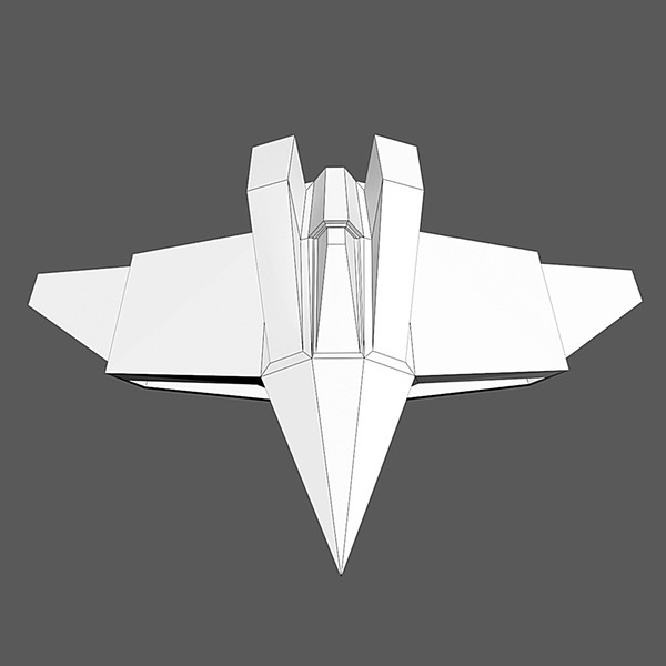 max low-poly spaceship space - Spaceship #AA3 Low-Poly Model... by Mister A