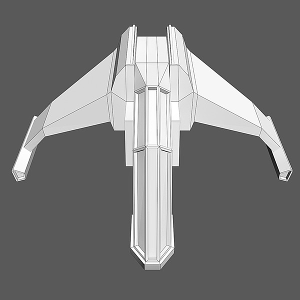 low-poly spaceship space 3d model - Spaceship #AA1 Low-Poly Model... by Mister A