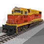 3d train engine loco model