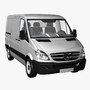 3d sprinter van normal roof model