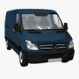 sprinter van normal roof 3d model