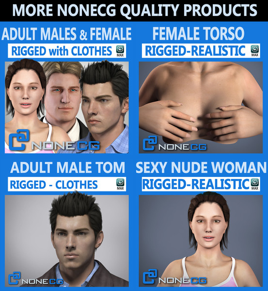 max realistic male head rigged - Adult Male Head Rigged... by NONECG