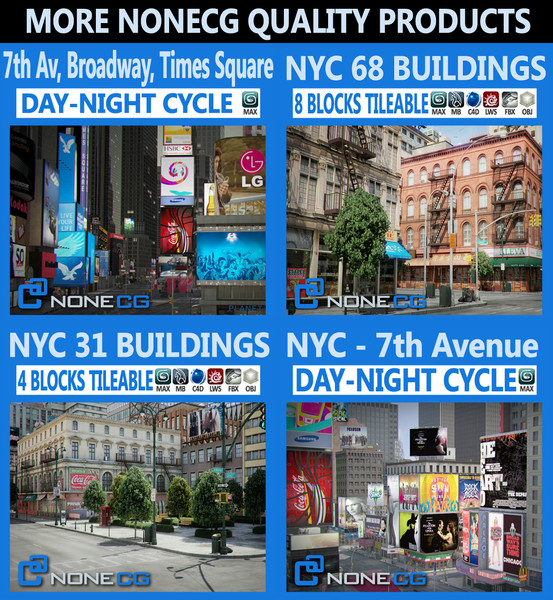 new york square nyc 3d max - NYC Times Square... by NONECG