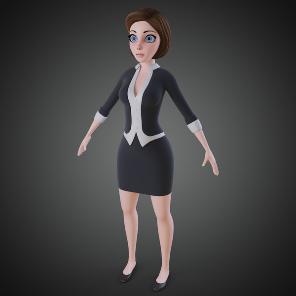 3ds max cartoon woman - Cartoon Woman... by IndieArt