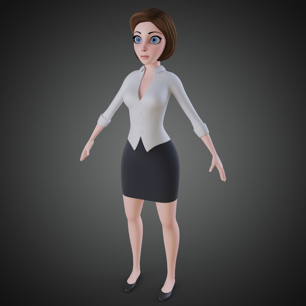3ds max cartoon woman - Cartoon Woman... by IndieArt