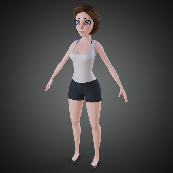 3ds max cartoon woman - Cartoon Woman... by IndieArt