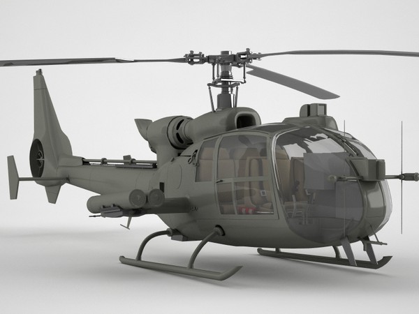 3ds gazelle helicopter - Gazelle warrior helicopter... by VisuArt3D