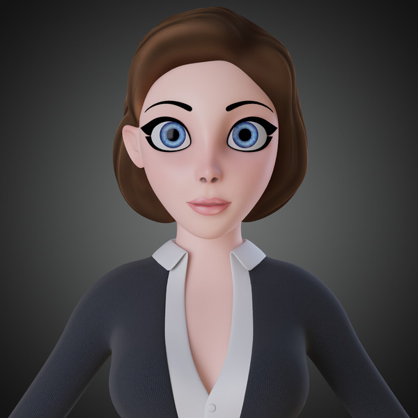 3ds max cartoon woman - Cartoon Woman... by IndieArt