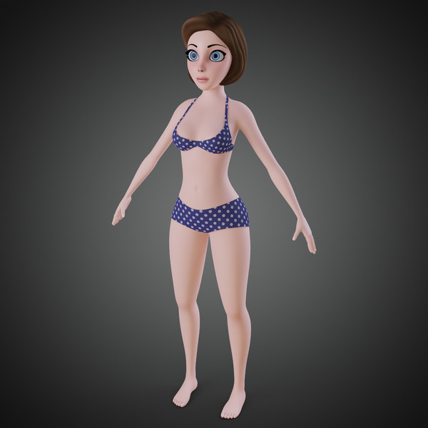 3ds max cartoon woman - Cartoon Woman... by IndieArt