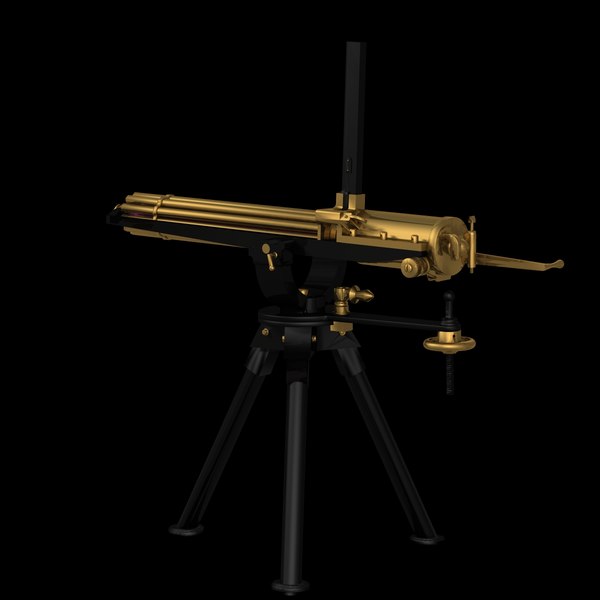 gatling gun 3d model - Gatling Gun... by Poornachandra