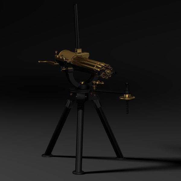 gatling gun 3d model - Gatling Gun... by Poornachandra