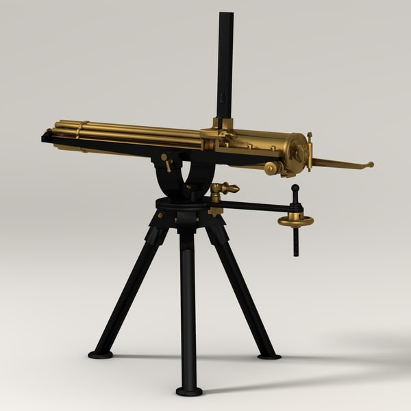 gatling gun 3d model - Gatling Gun... by Poornachandra