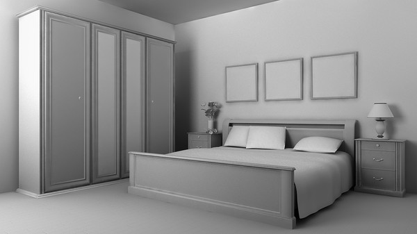 3d bedroom render - Bedroom 