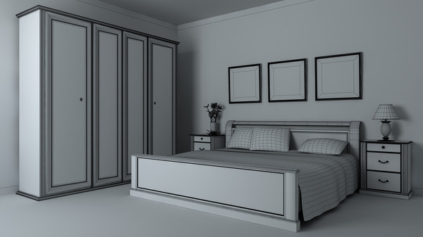 3d bedroom render - Bedroom 