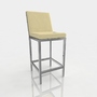 3d bar stool leather