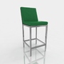 bar stool leather obj