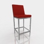 bar stool leather 3d max