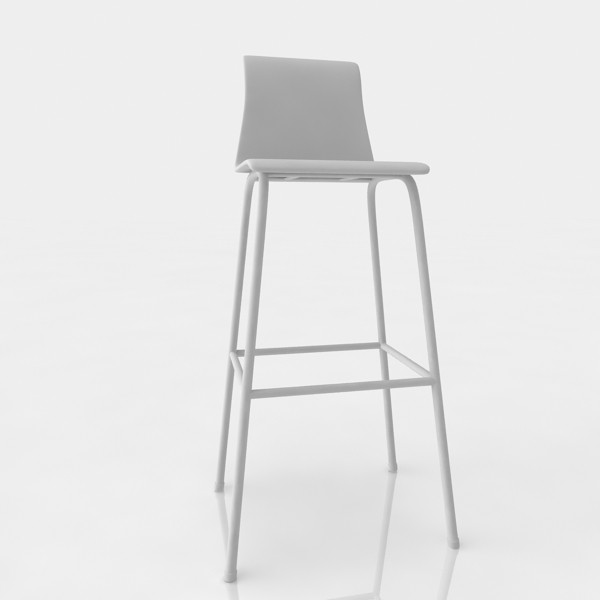 maya bar stool - Bar stool 22 red plastic... by razlomov
